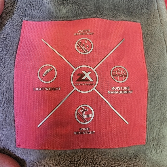 Zeroxposur fleece-lined water resistant jacket in Coral Spark large FLAWED - Picture 3 of 15